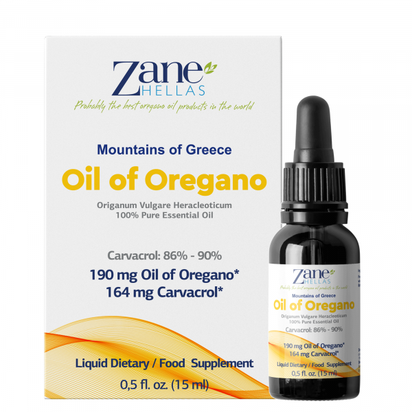 Zdjęcie przedstawia opakowanie olejku z oregano - Oil of Oregano w opakowaniu o pojemności 15ml