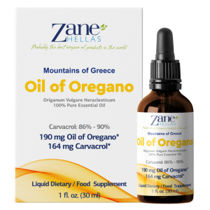 Zdjęcie przedstawia opakowanie olejku z oregano - Oil of Oregano w opakowaniu o pojemności 30ml